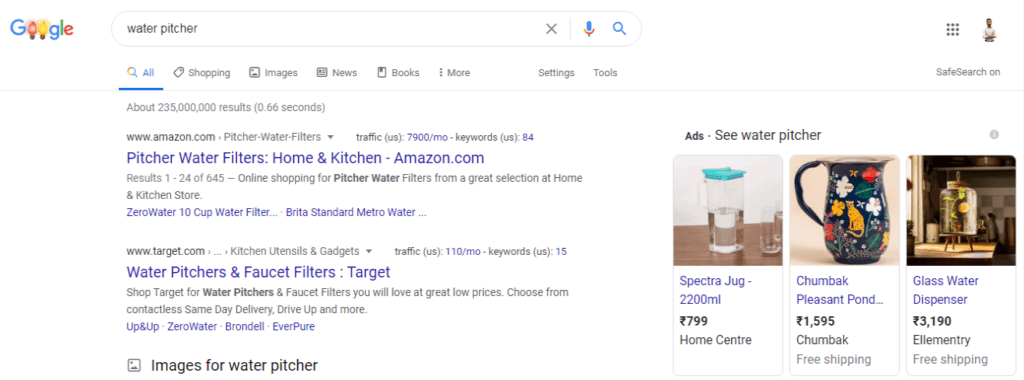 water pitcher Google Search