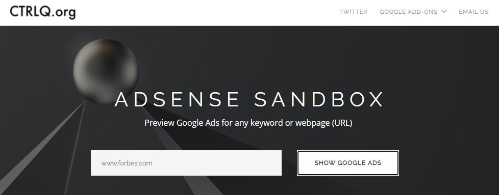 google adsense sandbox